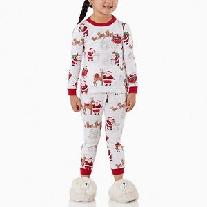 Pottery Barn Kids NWT Christmas Heritage Santa Organic Pajama Set